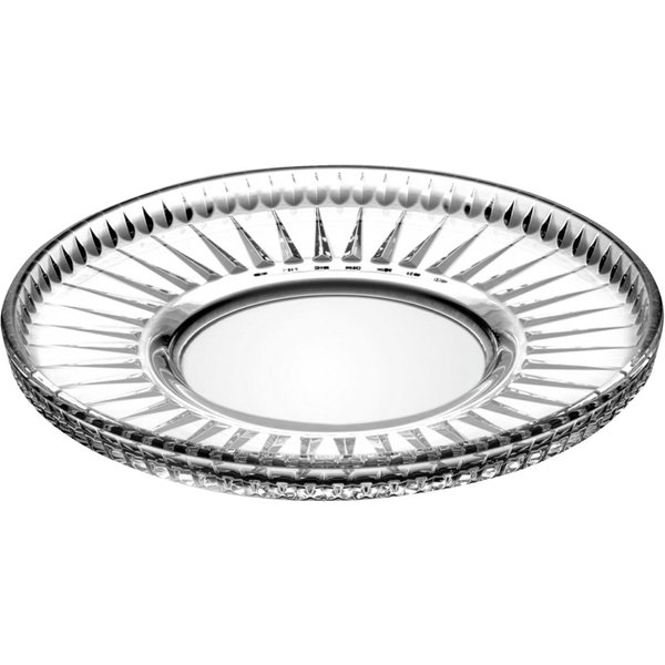 Piattino Elysia co rilievo Pasabahçe; 13 cm (Ø); trasparente; 6 pz. / Pacco