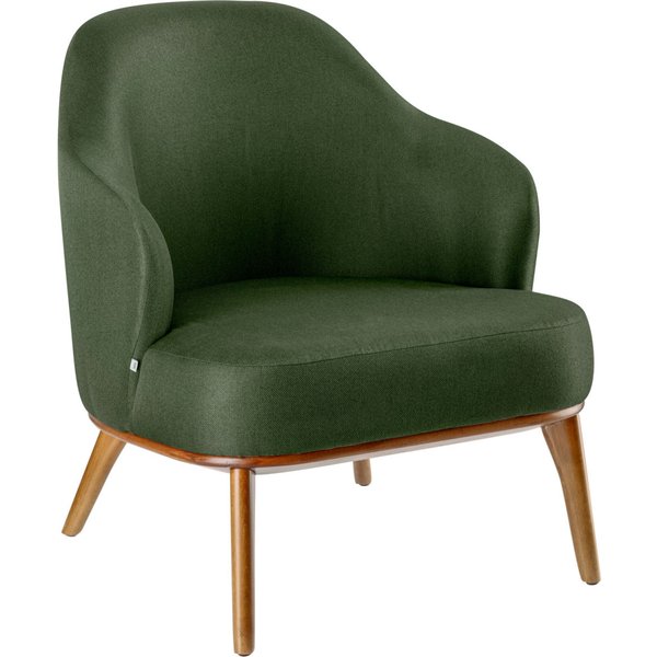Poltrona Gustav VEGA; 70x78x79 cm (LxPxH); seduta verde, struttura marrone chiaro
