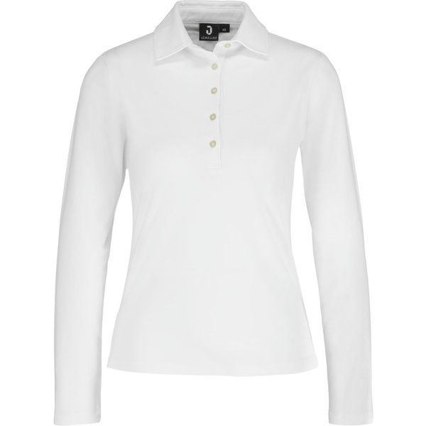 JOBELINE Polo femme Malme manches longues; Taille S; blanc