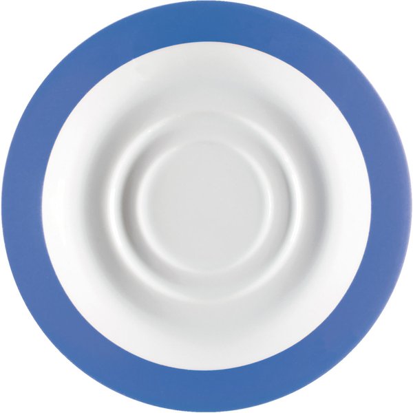 6x PULSIVA Sous-tasse café et mug Multi-Color; 15.3x2.1 cm (ØxH); blanc/bleu; rond(e); 6 pièce(s) / Lot
