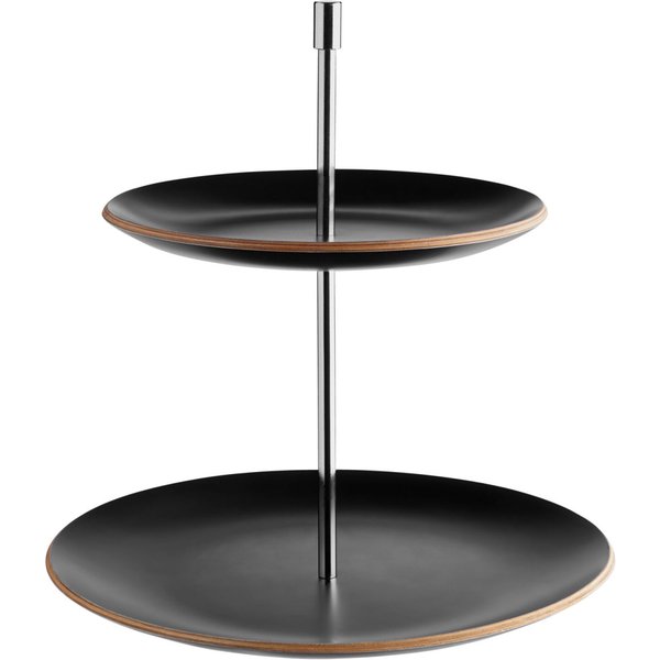 VEGA Etagere Palime rotondo, a due ripiani; 25x26 cm (ØxH); nero; rotonda