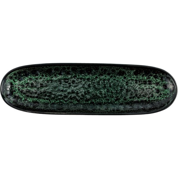 6x VEGA Assiette/plat Black Reef porcelaine, ovale; 33x10x2.5 cm (LxlxH); vert/noir; ovale; 6 pièce(s) / Lot