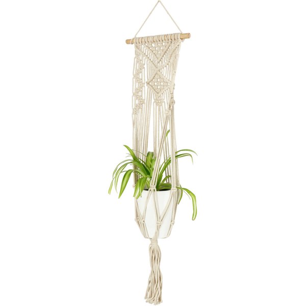 Suspension pour pot de fleur Tamaki; 90x20 cm (Lxl); écru