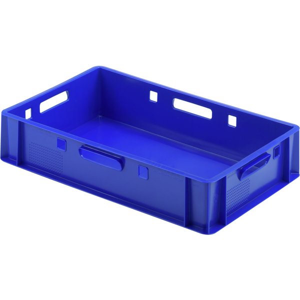 Bac empilable Euro fermé Ringoplast; 25.1 l, 60x40x12 cm (LxlxH); bleu