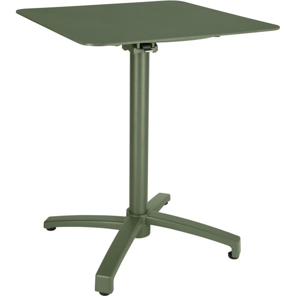 Table d'extérieur en aluminium Taipa carrée VEGA; 60x60x72 cm (LxlxH); Plateau kaki, Structure kaki; carré(e)