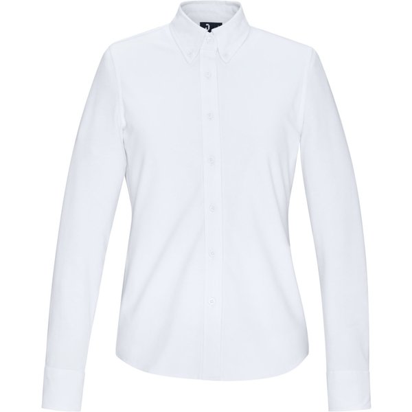 JOBELINE Chemisier femme Piqué manches longues; Taille S; blanc