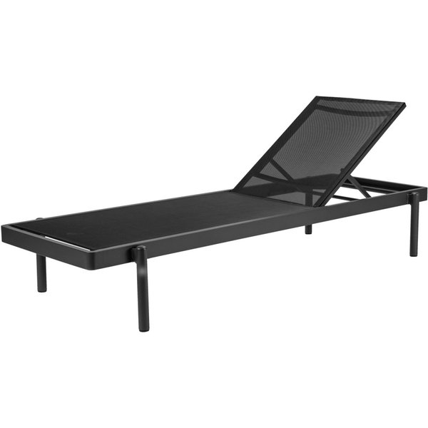 Lettino prendisole Arvos VEGA; 200x73.5x32 cm (LxLxH); seduta antracite, struttura antracite