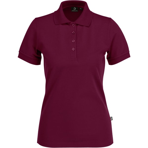 JOBELINE Polo femme Flora manches courtes; Taille S; bordeaux