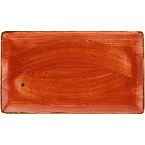 3x VEGA Piatto Nebro rettangolare; 33.5x19x2.1 cm (LxLxH); rosso; 3 pz. / Pacco