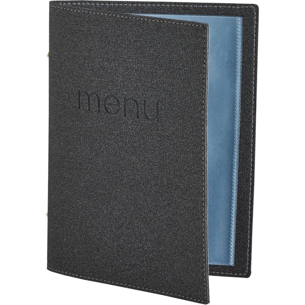 Porta menu Softcover Parksville A4, con scritta MENU VEGA; A4, 23.5x32.5 cm (LxH); antracite