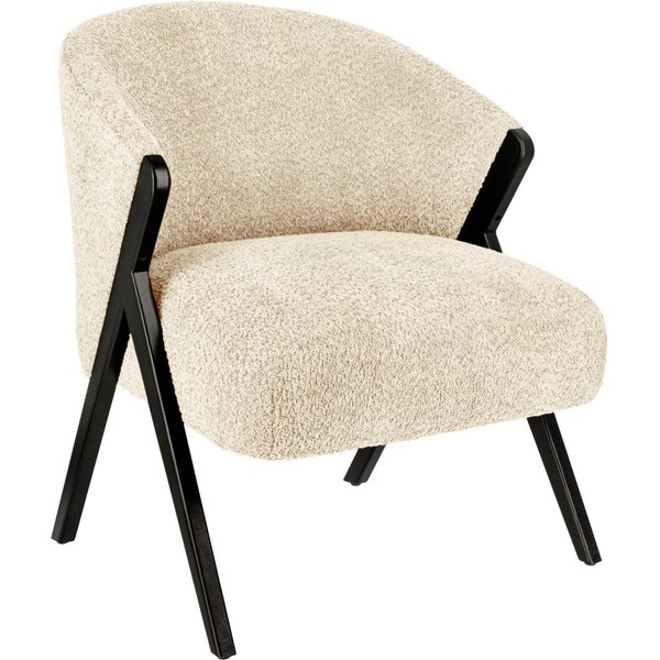 Fauteuil lounge Caso VEGA; 69x70x77 cm (lxPxH); Assise beige, Structure noir
