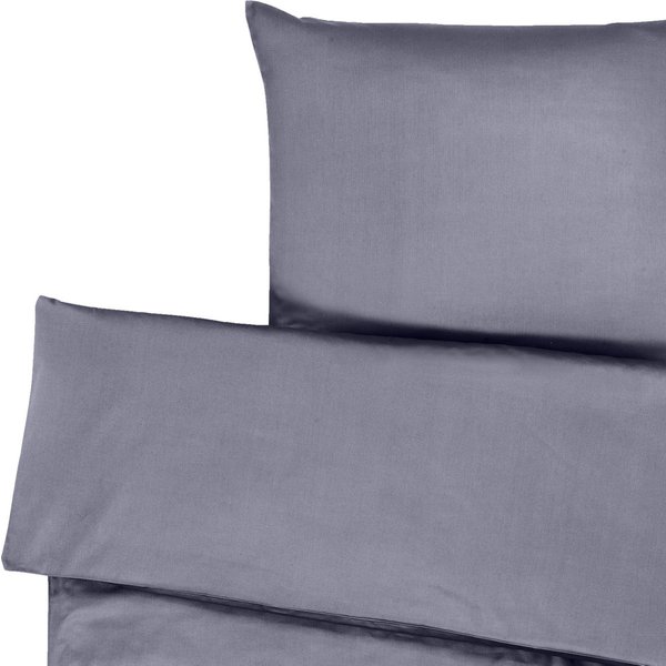 Parure de lit Tokio fermeture à rabat ERWIN M.; 155x220 cm (lxL), 80x80 cm (Lxl); gris ardoise