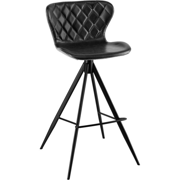 2x VEGA Sgabello Kansas; 52.5x50x104 cm (LxPxH); seduta nero/grigio chiaro, struttura nero; 2 pz. / Pacco