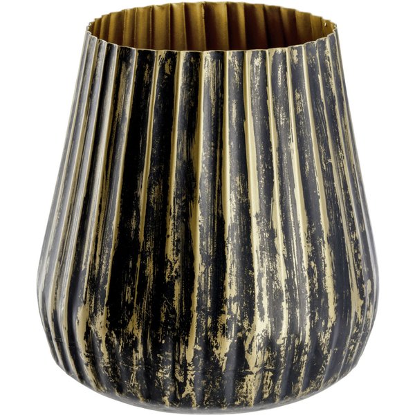 Coprivaso Enija grande; 22x35 cm (ØxH); nero/oro