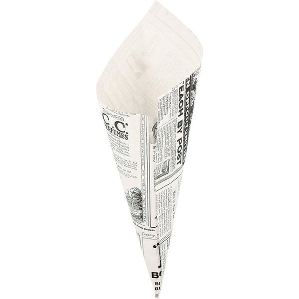 Cornet à frites News triangulaire GARCIA DE POU; 24x17 cm (Lxl); noir/blanc; triangulaire; 250 pièce(s) / Lot