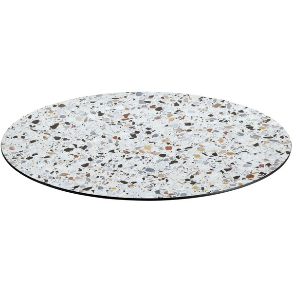 Piano per tavolo da esterno in HPL Lift rotondo VEGA; 60 cm (Ø); terazzo; rotonda