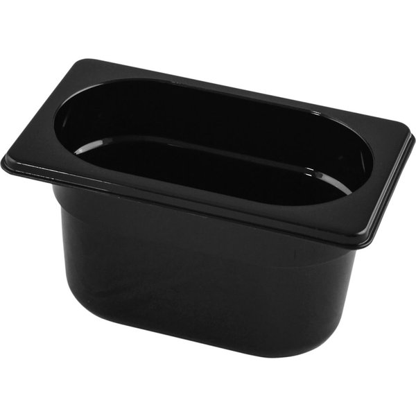 Contenitore gastronorm 1/9 Nero VEGA; GN 1/9, 0.9 l, 17.6x10.8x10 cm (LxLxP); nero