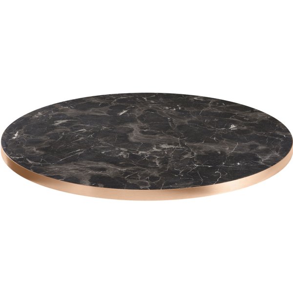 VEGA Piano per tavolo Marvani rotondo; 80x2.5 cm (ØxH); rame/nero/marmorizzato; rotonda