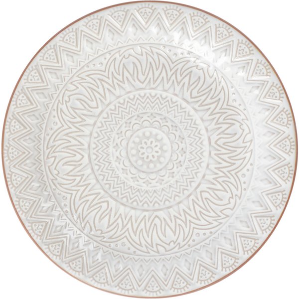 4x PULSIVA Piatto Indie piano; 21x2.5 cm (ØxH); bianco; rotonda; 4 pz. / Pacco