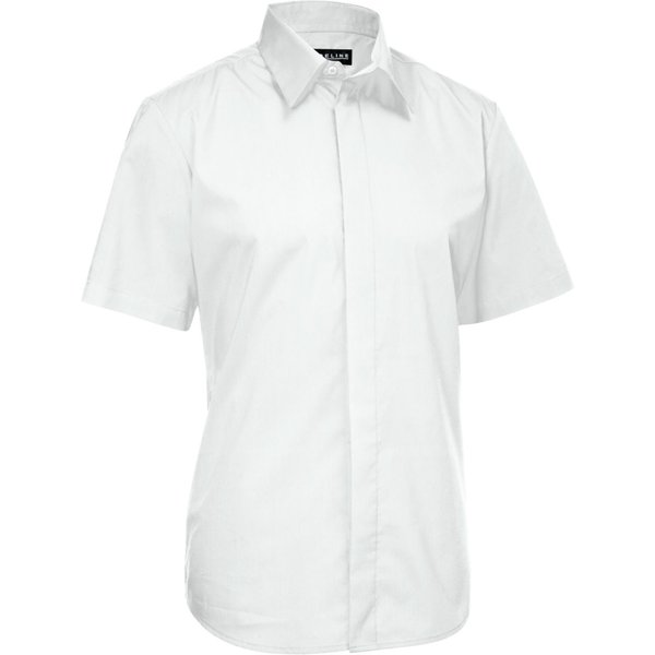 JOBELINE Camicia da uomo Noah maniche corte; Taglia 43/44; bianco