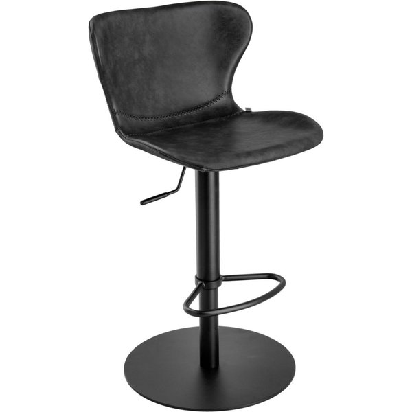 VEGA Chaise de bar Dallas; 45x35x105 cm (lxPxH); Assise noir, Structure noir