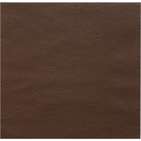 100x GARCIA DE POU Serviette de table en ouate 2 plis; 39x39 cm (lxL); brun; 100 pièce(s) / Lot