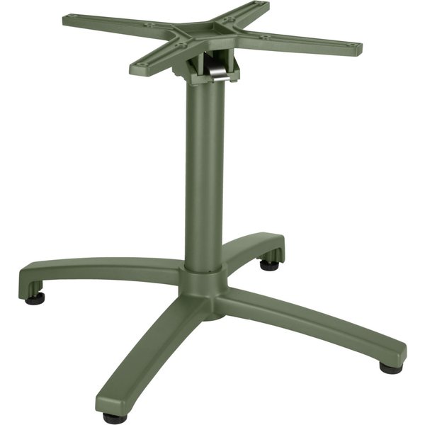 Base per tavolino da esterno Alu pieghevole VEGA; 66x66x50 cm (LxLxH); verde oliva