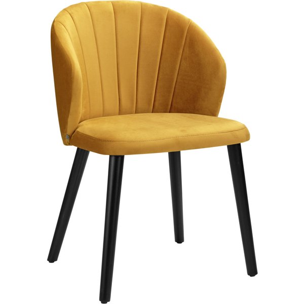 VEGA Poltroncina Ambrosia Samt; 54x59x82 cm (LxPxH); seduta oro, struttura nero