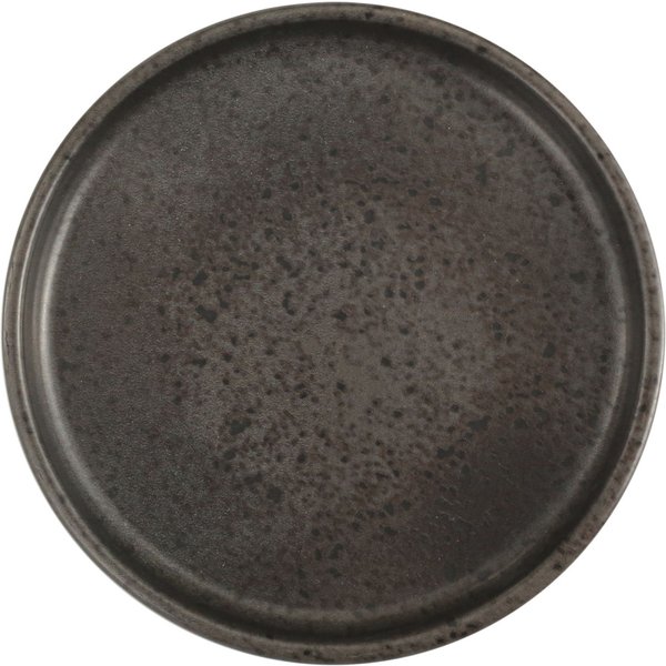 6x Porland Assiette Ironstone plate à bord haut; 27x2.4 cm (ØxH); brun foncé /noir; rond(e); 6 pièce(s) / Lot
