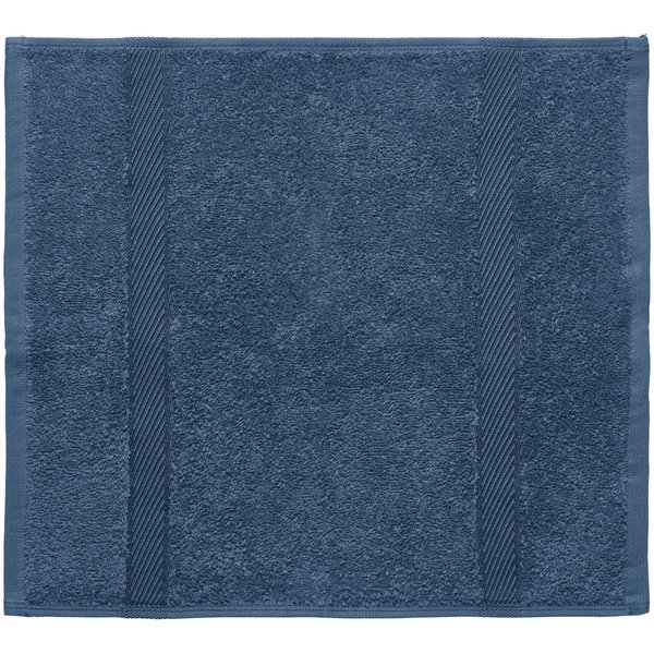 5x ERWIN M. Essuie-mains Valence uni; 30x30 cm (lxL); bleu foncé; 5 pièce(s) / Lot
