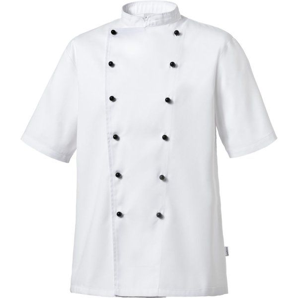 3x PULSIVA Veste de cuisine homme Realo manches courtes; Taille XS; blanc; 3 pièce(s) / Lot