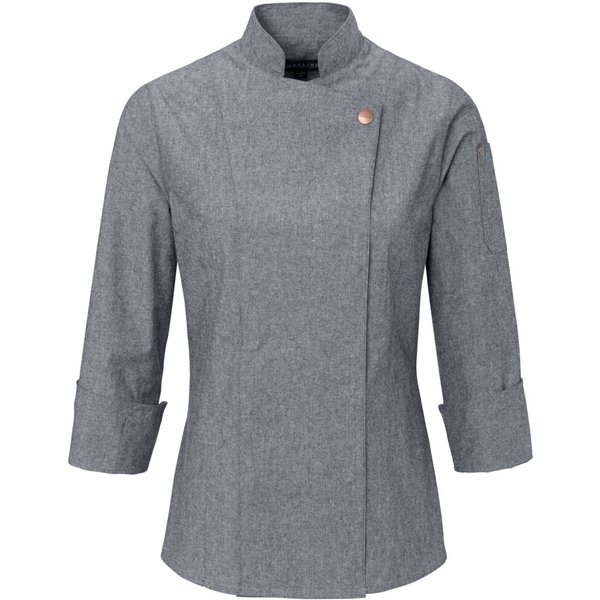 JOBELINE Giacca da cuoca Scott maniche lunghe Chambray; Taglia 56; grigio