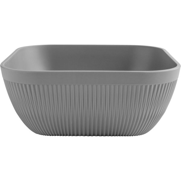 VEGA Ciotola Kanas quadrato, con rilievo; 3600 ml, 25x25x10 cm (LxLxH); grigio; quadrata