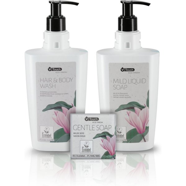 Campioni dispenser linea cortesia Eco Fresh 3 pz V-Touch; multicolore
