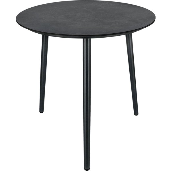 Tavolino da esterno Sando grande VEGA; 60x60 cm (ØxH); grigio scuro/antracite; rotonda