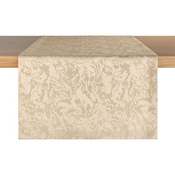 2x PULSIVA Chemin de table Berlin; 40x130 cm (lxL); beige clair; rectangulaire; 2 pièce(s) / Lot