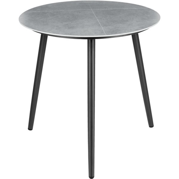 Table basse d'extérieur Sando grand modèle VEGA; 60x60 cm (ØxH); gris clair/anthracite; rond(e)
