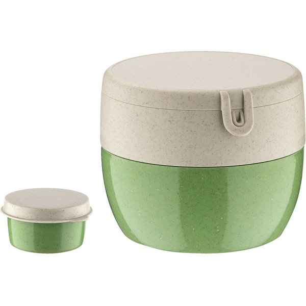 Contenitori riutilizzabili Bentobox M koziol; 12.7x12x10 cm (LxLxH); verde; rotonda; 3 pz. / Pacco