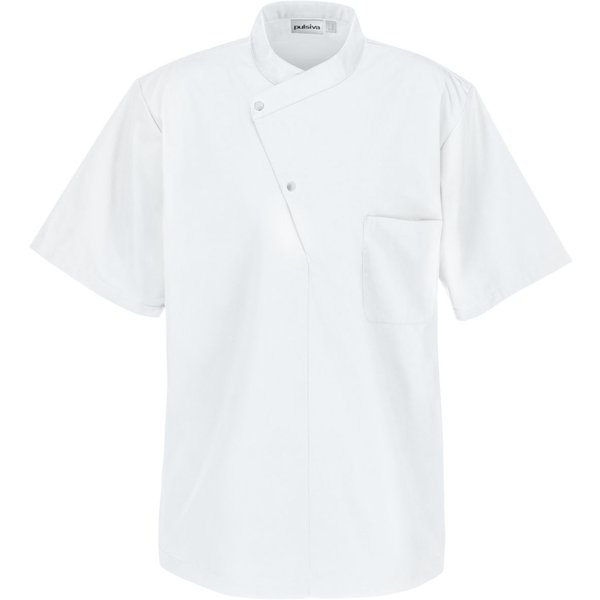 PULSIVA Chemise de cuisine homme Andy manches courtes; Taille 66; blanc