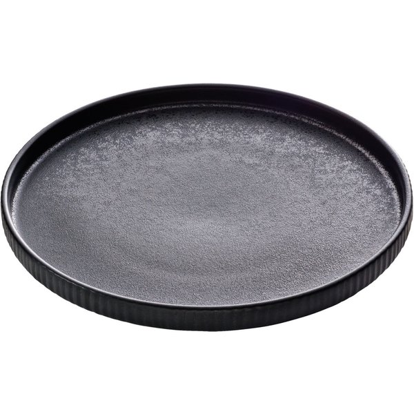 6x Playground Assiette plate Nara ronde Relief; 21x2.5 cm (ØxH); noir; rond(e); 6 pièce(s) / Lot