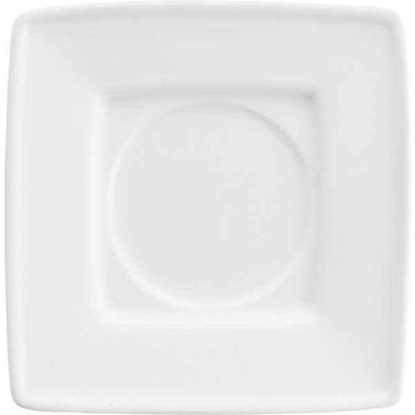 6x PULSIVA Piattino tazzina caffè Jazz; 11x11 cm (LxL); bianco; quadrata; 6 pz. / Pacco