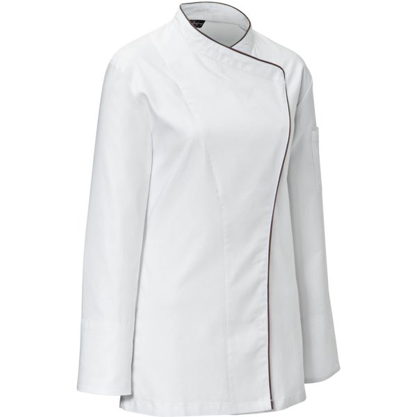 JOBELINE Veste de cuisine femme Delight; Taille 50; blanc/taupe