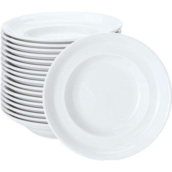 18x PULSIVA Assiette à pâtes Classic; 37 cl, 25x5.3 cm (ØxH); blanc; rond(e); 18 pièce(s) / Lot