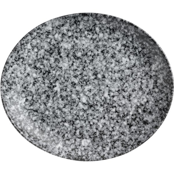 3x VEGA Piatto Mamaro piano, forma organica; 31x26.5x3.5 cm (LxLxH); nero/bianco; organica; 3 pz. / Pacco