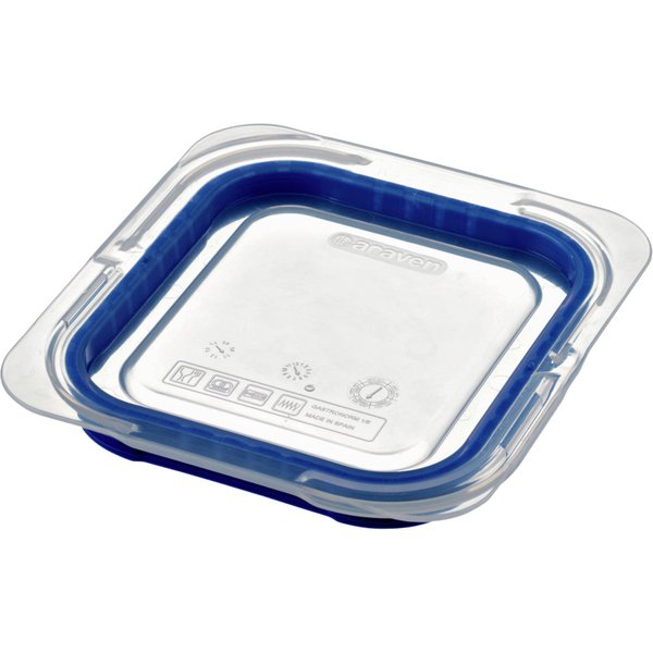 Couvercle pour bac Gastro GN 1/6 hermétique Araven; GN 1/6, 17.6x16.2 cm (Lxl); transparent; rectangulaire