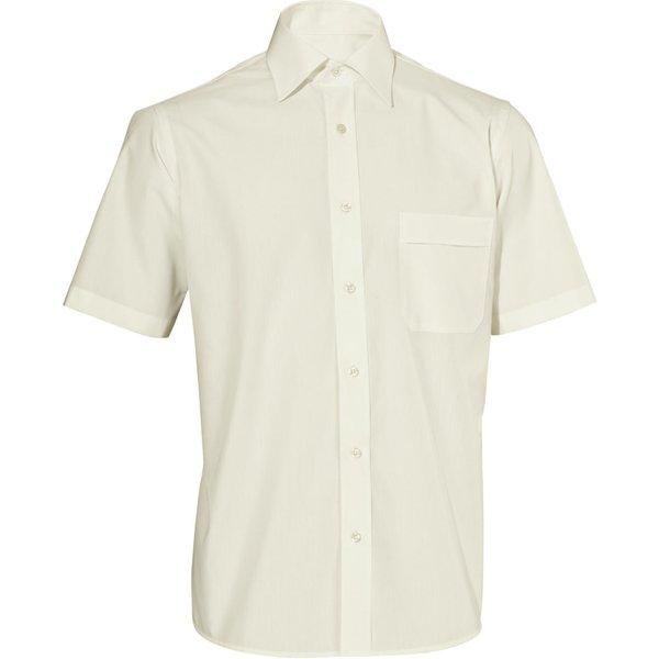 JOBELINE Camicia da uomo Marco maniche corte; Taglia 37/38; bianco crema