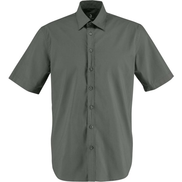 JOBELINE Chemise homme Porter manches courtes; Taille 37/38; gris foncé