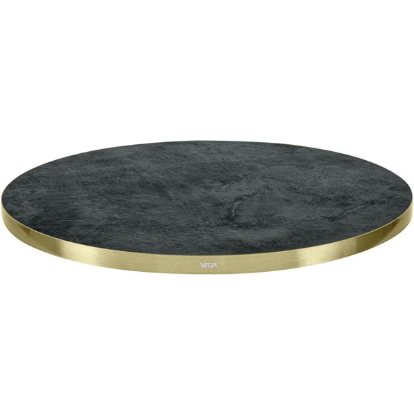 VEGA Plateau de table d'intérieur Marvani rond; 60x2.5 cm (ØxH); doré/noir; rond(e)