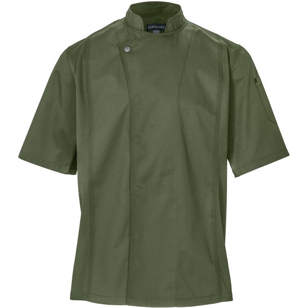 JOBELINE Veste de cuisine homme Carter manches courtes; Taille 58; kaki