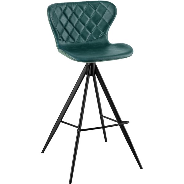 Sgabello Kansas VEGA; 52.5x50x104 cm (LxPxH); seduta petrolio, struttura nero; 2 pz. / Pacco